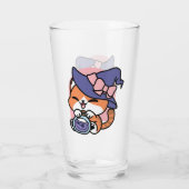 Tabby Heksenbrouwsel – Cute Halloween Kattendesign Glas (Achterkant)