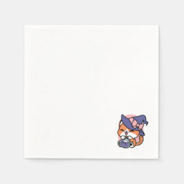 Tabby Heksenbrouwsel – Cute Halloween Kattendesign Servet