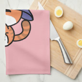 Tabby Heksenbrouwsel – Cute Halloween Kattendesign Theedoek (Quarter Fold)