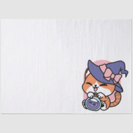 Tabby Heksenbrouwsel – Cute Halloween Kattendesign Tissuepapier
