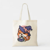 Tabby Heksenbrouwsel – Cute Halloween Kattendesign Tote Bag (Achterkant)