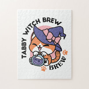 Tabby Heksenbrouwsel – Mooie Halloween Kattenontwe Legpuzzel