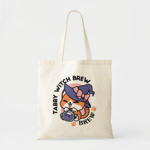 Tabby Heksenbrouwsel – Mooie Halloween Kattenontwe Tote Bag