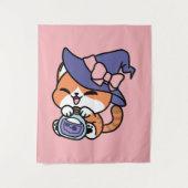 Tabby Heksenbrouwsel – Mooie Halloween Kattenontwe Wandkleed (Voorkant)