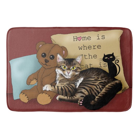 Tabby Home Bourgogne Kat Badmat (Voorkant)