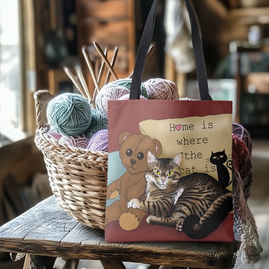 Tabby Home Bourgogne Kat Tote Bag