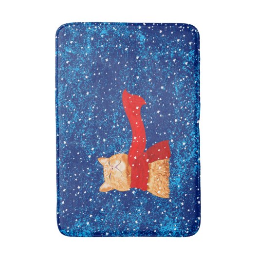 Tabby houdt van sneeuw badmat (Voorkant Verticaal)