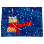 Tabby houdt van sneeuw groot cadeauzakje (Voorkant)