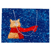 Tabby houdt van sneeuw groot cadeauzakje (Achterkant)