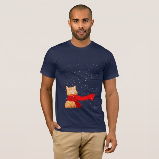 Tabby houdt van sneeuw t-shirt (Voorkant volledig)
