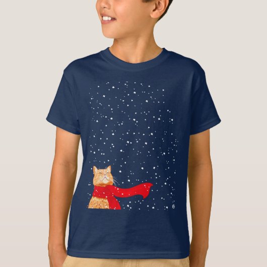 Tabby houdt van sneeuw t-shirt (Voorkant)