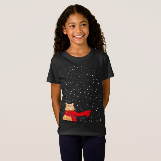 Tabby houdt van sneeuw t-shirt (Voorkant volledig)