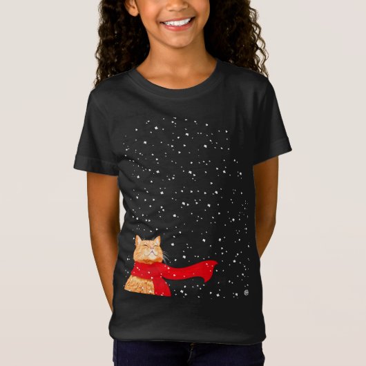Tabby houdt van sneeuw t-shirt (Voorkant)