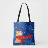 Tabby houdt van sneeuw tote bag (Voorkant)