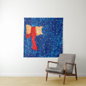 Tabby houdt van sneeuw wandkleed (In Situ (horizontaal))