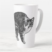 Tabby in de gloed van sneeuwlicht latte mok (Rechterhoek)