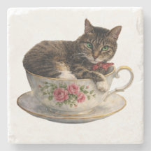 Tabby in een theekopje