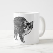 Tabby in sneeuwlicht gloed grote koffiekop (Voorkant rechts)