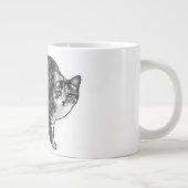 Tabby in sneeuwlicht gloed grote koffiekop (Rechts)