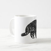 Tabby in sneeuwlicht gloed koffiemok (Voorkant links)