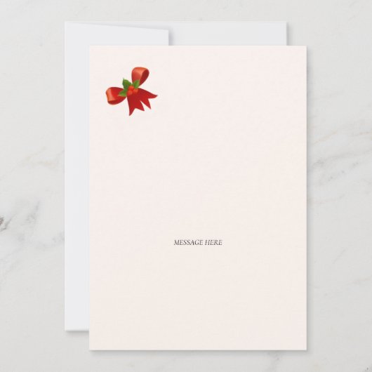 Tabby Kat Christmas Greetings Card Kaart (Achterkant)