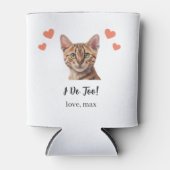 Tabby Kat Huwelijk Blikkoeler Favoriet Blikjeskoeler (Voorkant)