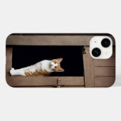 Tabby kat in Shed Doorway Case-Mate iPhone Case (Achterkant (horizontaal))