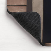 Tabby kat in Shed Doorway Muismat (Hoek)