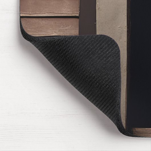 Tabby kat in Shed Doorway Muismat (Hoek)