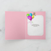 Tabby kat in tuin verjaardag kaart (Binnen)