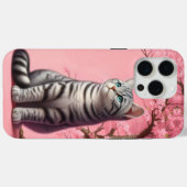 Tabby Kat Japanse Kersenbloesem Bloem Kitten Case-Mate iPhone Case (Achterkant (horizontaal))