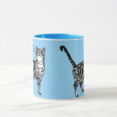 Tabby Kat Katten Licht Blauw Meisjes Naam Mok (Midden)