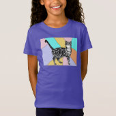 Tabby Kat katten schattige gestreepte huisdieren T T-shirt (Voorkant)