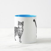 Tabby Kat Kopje Blauw Mok (Midden)