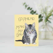 Tabby Kat - Maak Mijn Dag Briefkaart (Staand voorkant)