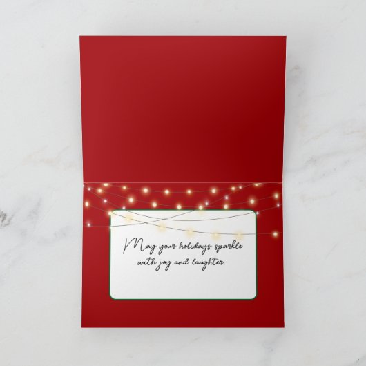 Tabby kat met kerst ornamenten feestdagen kaart (Binnen)