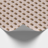  TABBY KAT MET ROZE FILIGREE CADEAUPAPIER (Hoek)