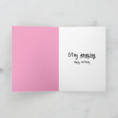 Tabby kat met roze oren Pet Kaart (Binnen)