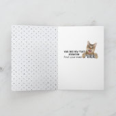 Tabby Kat Nieuwjaarsresolutie Kaart (Binnen)