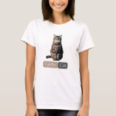 Tabby kat Omarm de Allure van Gestreept T-Shirt (Voorkant)