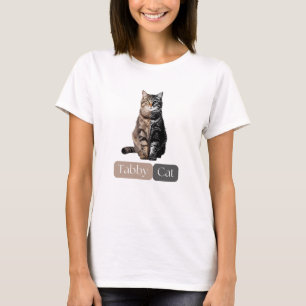 Tabby kat Omarm de Allure van Gestreept T-Shirt