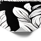 Tabby kat omringd met bloemen poster (Hoek)