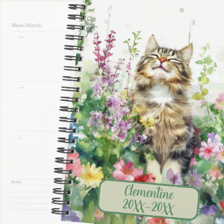Tabby Kat On Gedateerd Afsprakenboek Agenda