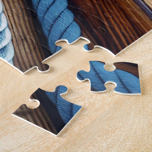 Tabby kat op bootkabels legpuzzel (Zijkant)