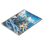 Tabby kat op bootkabels notitieboek (Linkerzijde)