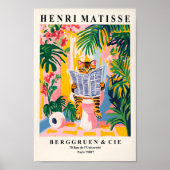 Tabby kat op een toilet, grappige badkamer muur ku poster (Voorkant)