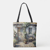 Tabby kat op oude bank tote bag (Achterkant)