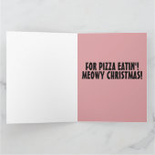 TABBY KAT PIZZA KERST GROTE KAARTEN (Binnen)