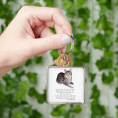 Tabby Kat Regenboogbrug Sleutelhanger (Hand)