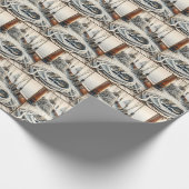 Tabby Kat Slapen Op Boot Touwen Cadeaupapier (Hoek)